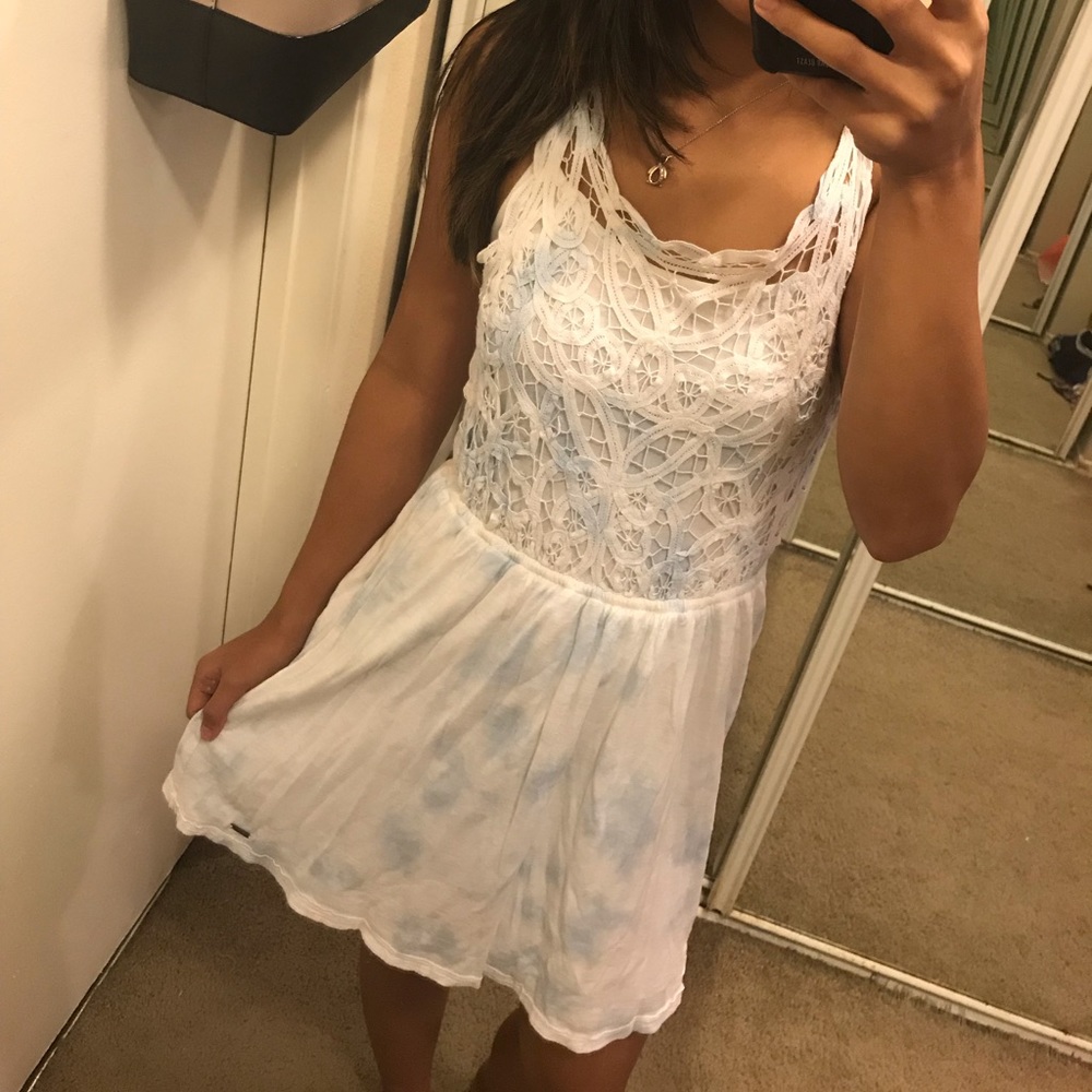 Blue & white tiedye dress